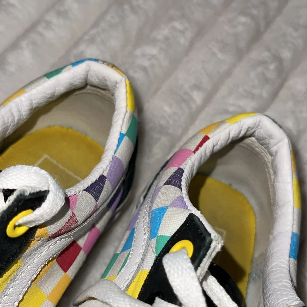 Checkered Multicolor Vans | Size 6.5 Women